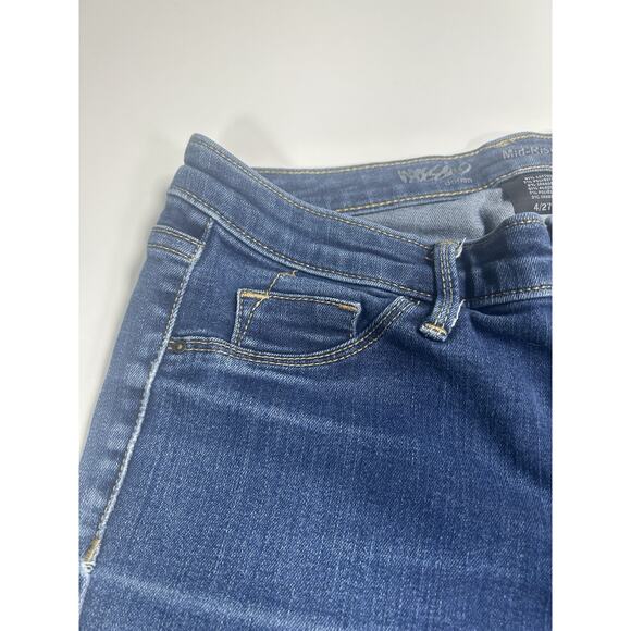 Mossimo Jegging Jeans Women’s 4/27 Blue Mid-Rise Jegging Power Stretch Ultra 2 - Picture 4 of 16